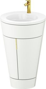 Duravit Waschtischunterschrank Starck 1 c-bonded Set in Weiß Matt mit Innenbeleuchtung, B/T/H: 56 x 86,4 x 60,5 cm - Bild 1