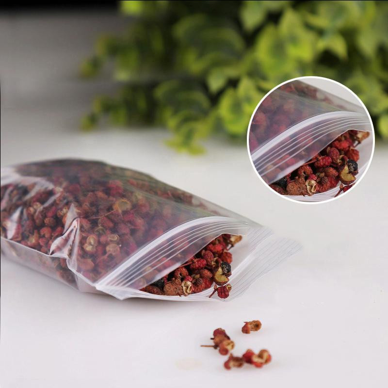 WIKHOSTAR Zip-Lock-Beutel aus Kunststoff, transparent, 100 Stück, B: 7 cm, H: 10 cm - Bild 2