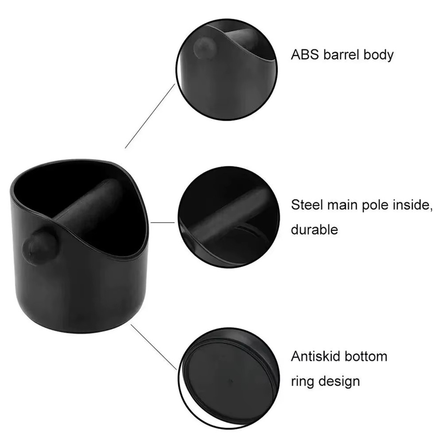 Breville Kaffee Knock Box Espresso Container in Schwarz aus Kunststoff mit Anti-Slip-Funktion - Bild 3