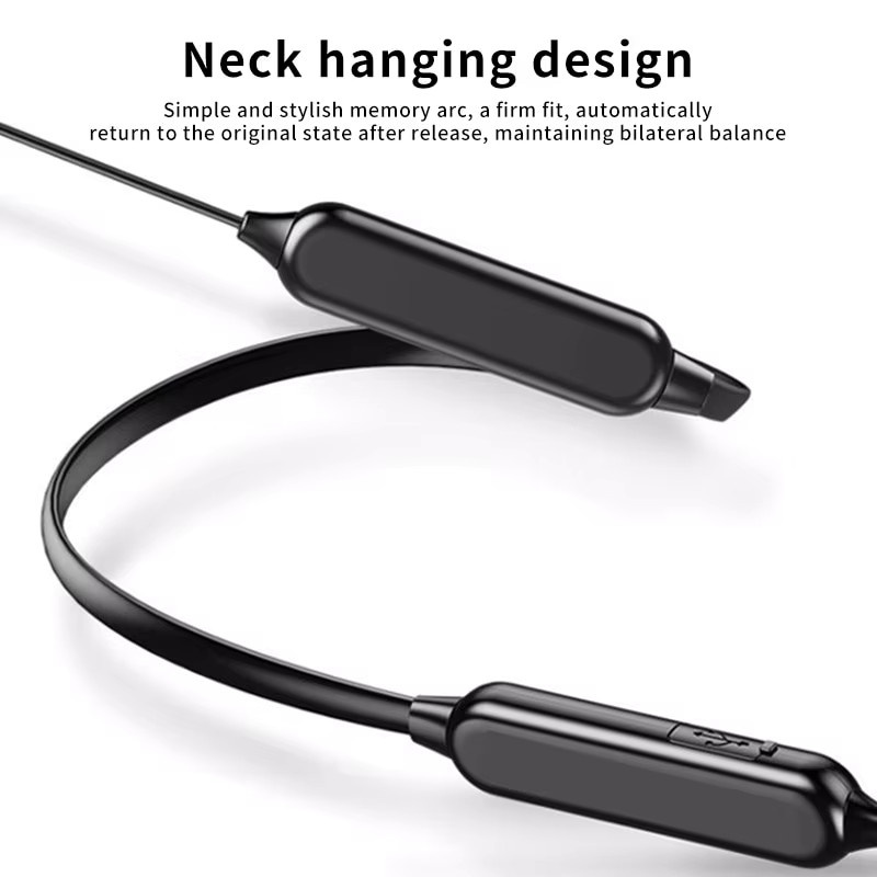 KAFNHCKA Sport-Bluetooth-Kopfhörer mit Nackenbügel in Schwarz für iPhone, Xiaomi und Huawei - Bild 5