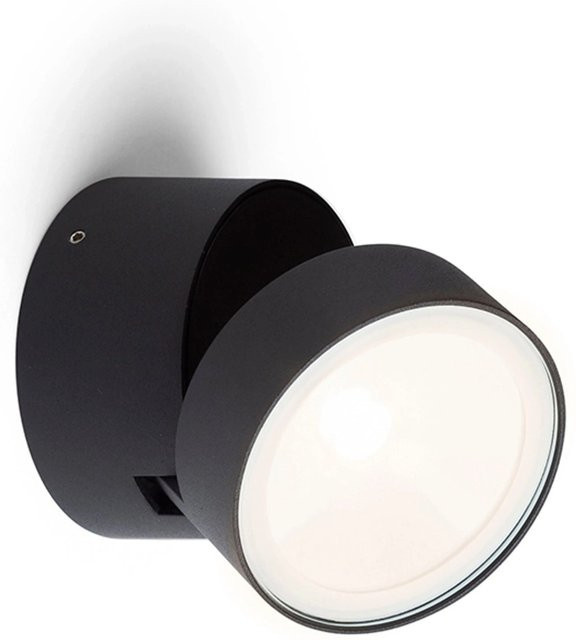Rendl Außenleuchte Flavio R LED Wandleuchte Schwarz IP54 mit verstellbarem Lichtstrom - Bild 1