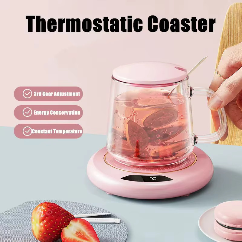 NOCCLILI USB Tassenwärmer in Weiß mit 20W Leistung und 3 Temperaturstufen als elektrisches Heizkissen und Thermostat-Untersetzer für Tee, Milch oder Wasser - Bild 2