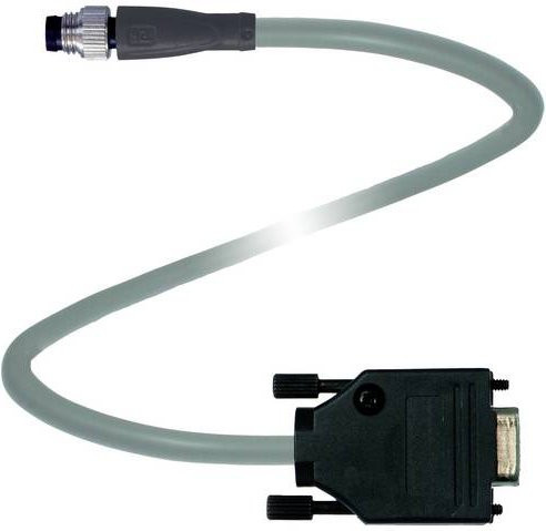 Pepperl+Fuchs 228636 Sensor-Aktor-Steckverbinder konfektioniert, grau, M8 Sub-D, Polzahl 3 oder 9, Länge: 0,15 m - Bild 1