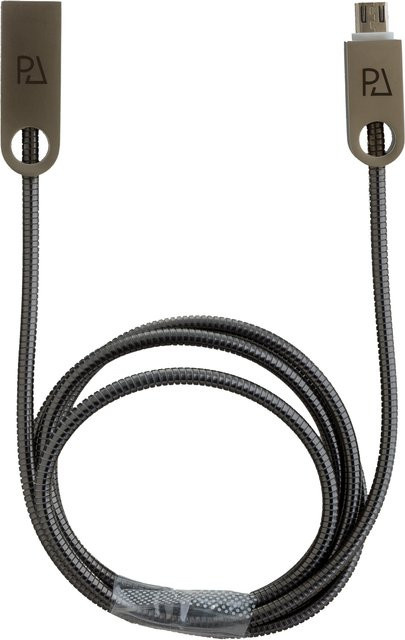 PETER JÄCKEL USB Data Cable Metal High End Micro-USB in Anthrazit mit Sync- und Ladefunktion - Bild 1