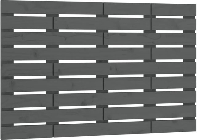 vidaXL Wand-Kopfteil aus massivem Kiefernholz in Grau mit rustikaler Optik, B: 81 cm, H: 63 cm, T: 3 cm - Bild 1