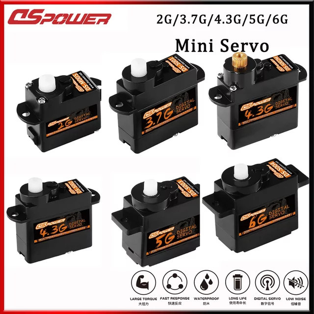 DSpower Micro Digital Servo, Metall, Schwarz, Zubehör - Bild 1