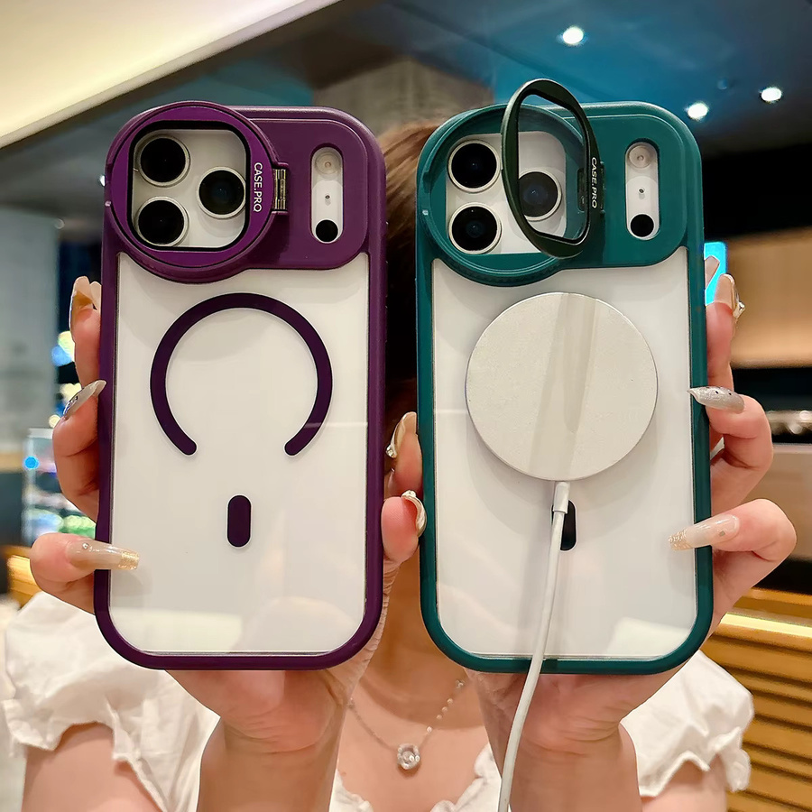 LICOERS Schutzhülle mit magnetischem Ständer für iPhone Air 17 Pro Max, 17 Air und 17 Pro, transparent, mit Kameraschutz und stoßfestem Design - Bild 2