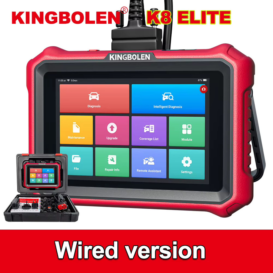 KINGBOLEN K8 PRO / K8 Elite Bidirektionales Vollsystem-Diagnosegerät mit 8-Zoll-OBD2-Scanner, 34 Reset-Funktionen, aktiven Tests und ECU-Funktion inklusive FCA AutoAuth - Bild 6