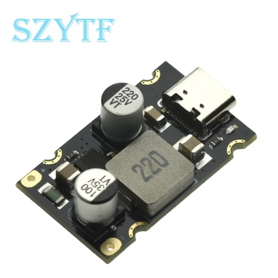 SZYTF PD65W Step-Down-Modul Schnelllademodul mit USB-C Schnittstelle, Typ PD3.1 PPS QC3.0 SCP, Farbe: Schwarz - Bild 2