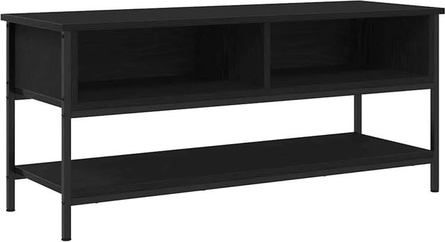 vidaXL TV-Schrank in Schwarz mit Eichen-Optik aus Holzwerkstoff, B/T/H: 100 x 35 x 45 cm - Bild 1