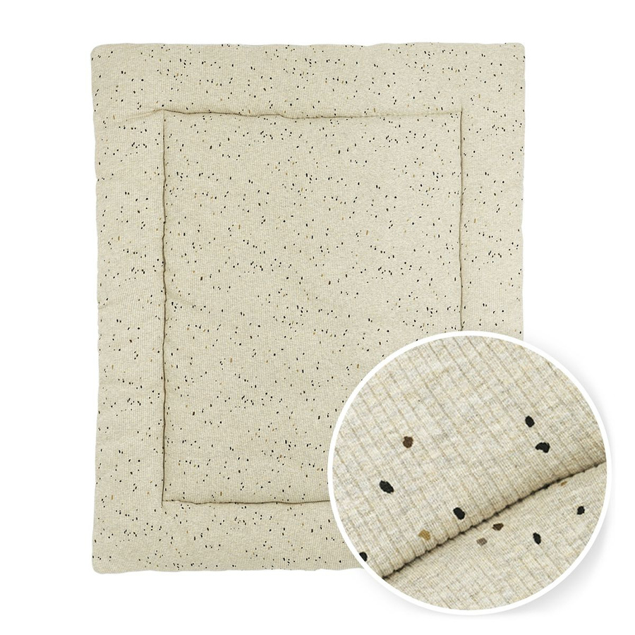 Meyco Laufgittereinlage und Krabbeldecke Rib Mini Spot in Sand Melange, B/T: 100 x 80 cm - Bild 1
