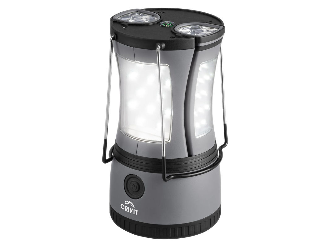 CRIVIT 2-in-1 LED-Campinglampe in Grau mit Akku und Haken - Bild 3