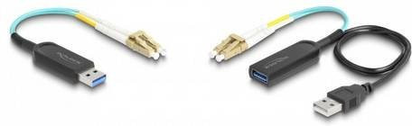 Delock USB-A auf LC-Duplex USB-Kabel in Schwarz, Länge: 0,20 m - Bild 1
