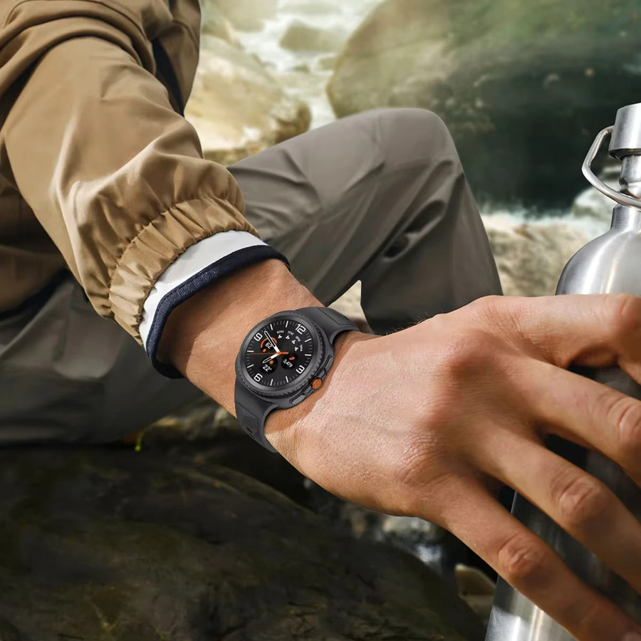 OAKCHARM Uhrenarmband Silikon, Schwarz, Unisex, Samsung Galaxy Watch 8 - Bild 6