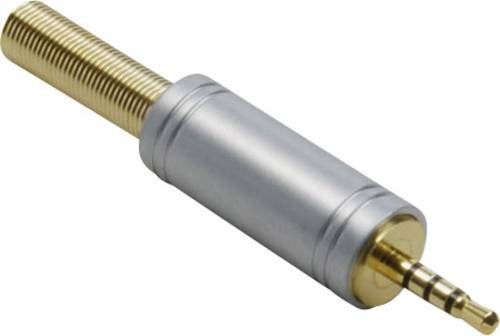 BKL Electronic Klinken-Steckverbinder 3,5 mm Stereo Stecker, gerade, 4 Polzahl, Gold/Silver - Bild 1