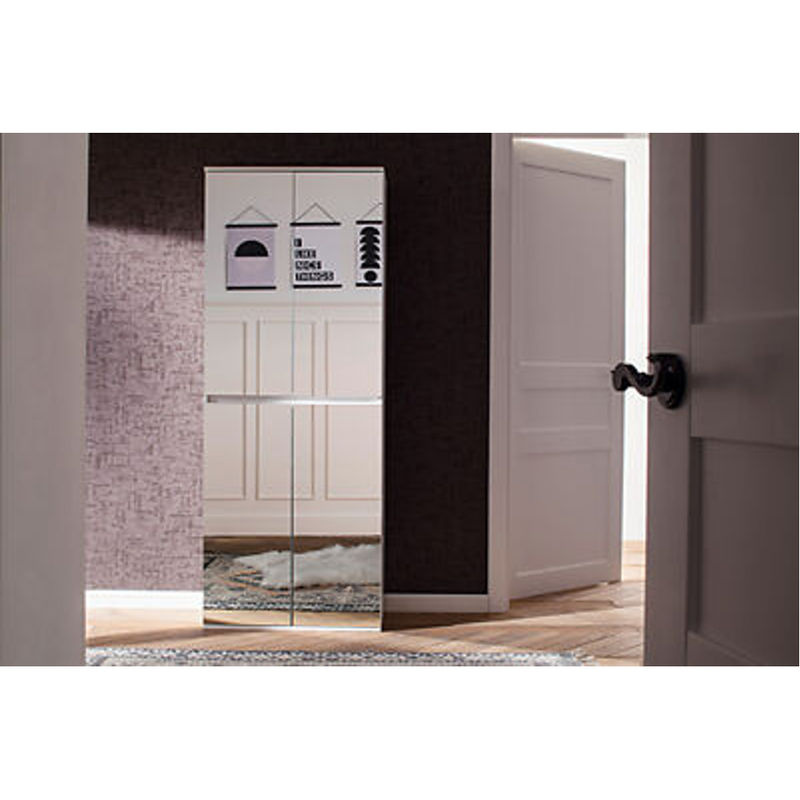 Trendteam Garderobenschrank Mirror in Weiß mit Spiegeltür, B/H/T: 74 x 191 x 34 cm - Bild 3