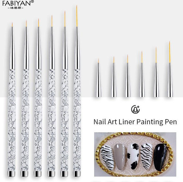 FABIYAN Nail Art Liner Pinsel-Set, Unisex - Bild 1