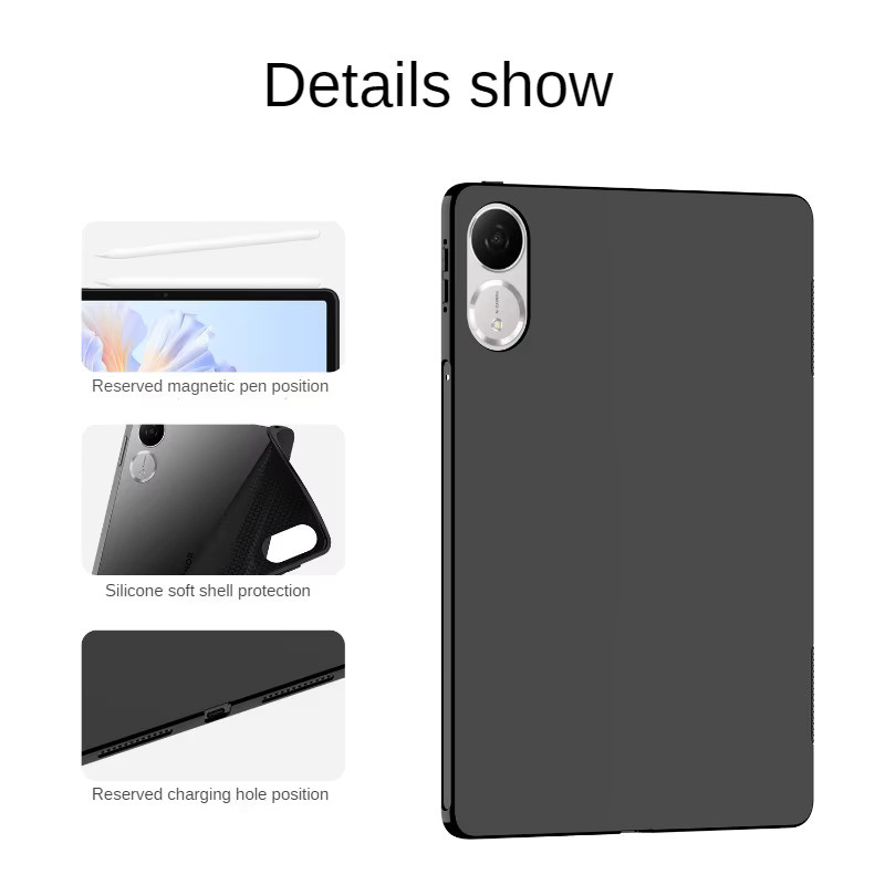 Schutzhülle aus weichem Silikon und TPU für Huawei Honor Pad V9 11,5 Zoll (Modell ROL-W00 / ROL-W10), Schwarz - Bild 3