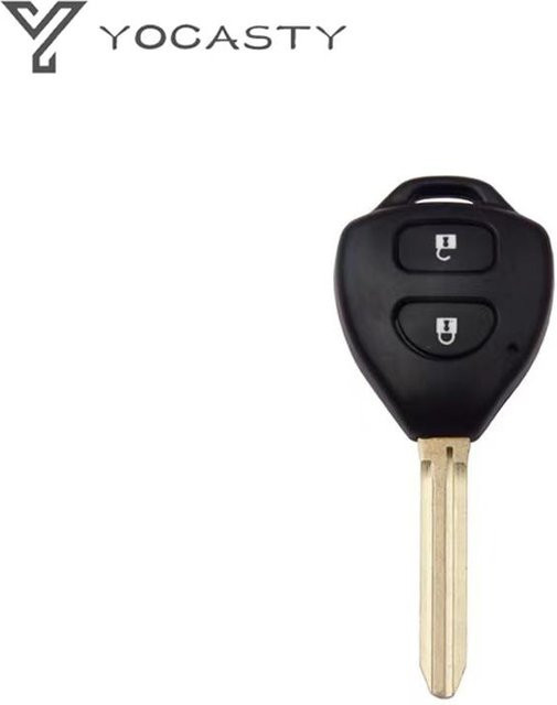 YOCASTY Autoschlüssel Gehäuse mit 2/2+1/3/4 Tasten für Toyota Camry Avalon Corolla Venza 2007-2012, Modell TOY43, Schwarz - Bild 1