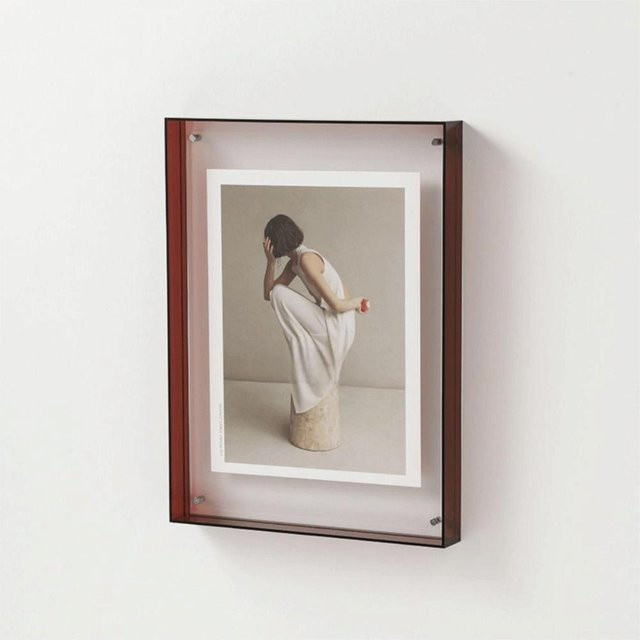 Siyuanprotr Acryl-Fotorahmen Transparent Braun, Rechteckiger Bilderrahmen für dein Wohnzimmer, 11 x 14 cm - Bild 1