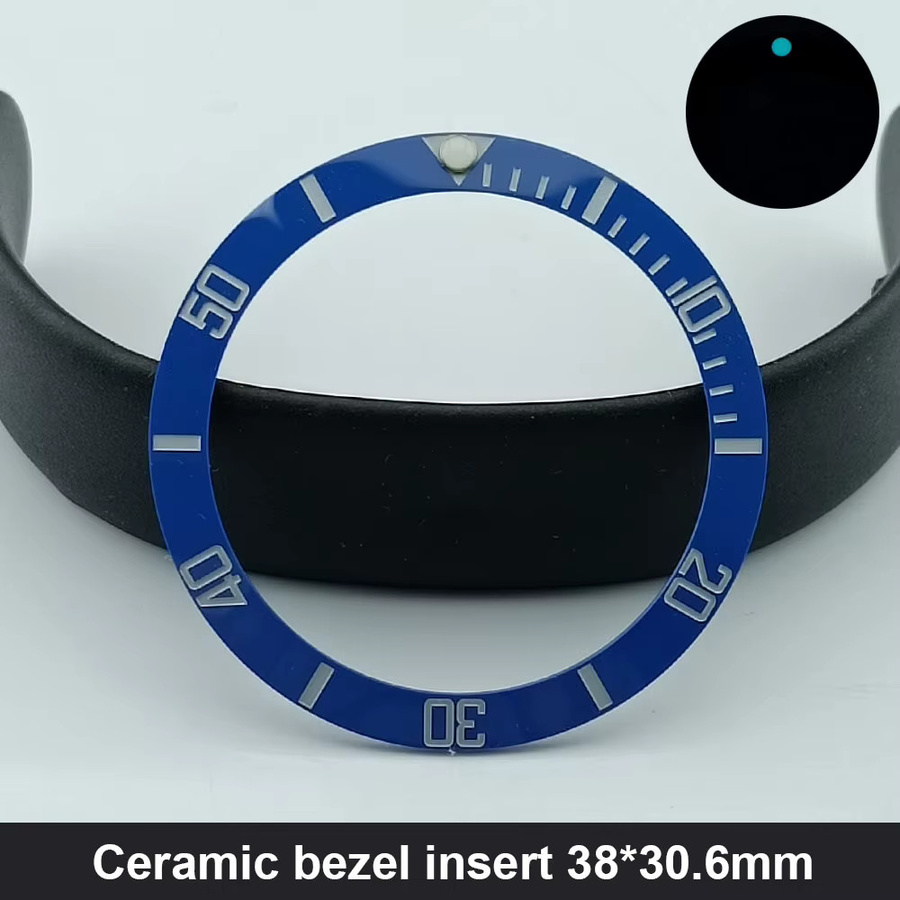 Uhrenlünetten-Einsatz Keramik, 38 mm, Taucheruhr, Unisex - Bild 2