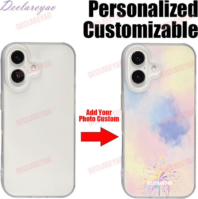 DECLAREYAO Personalisierte DIY Foto Schutzhülle aus transparentem TPU für dein iPhone (verschiedene Modelle) - Bild 1