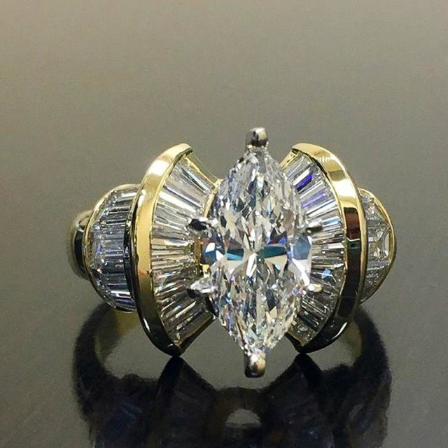 Huitan Ring, Gold, Zirkonia, Damen - Bild 1
