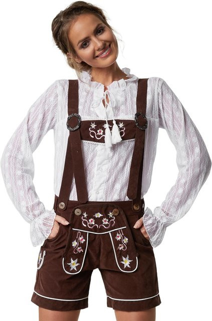 tectake Lederhose Alpsee, Braun - Bild 1