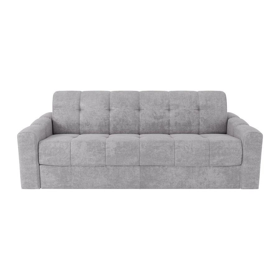 Vente-unique Schlafsofa Darielo Hellgrau mit Stoffbezug und Polsterung, Breite: 210 cm - Bild 2