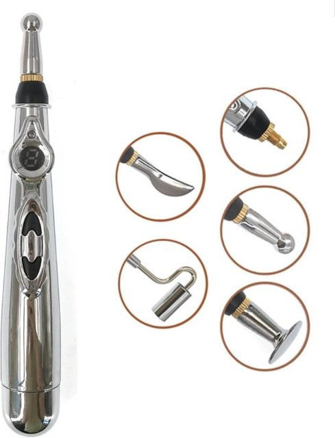 YJMP beauty health Akupunkturstift EMS-Massagegerät, Silber, Unisex - Bild 1