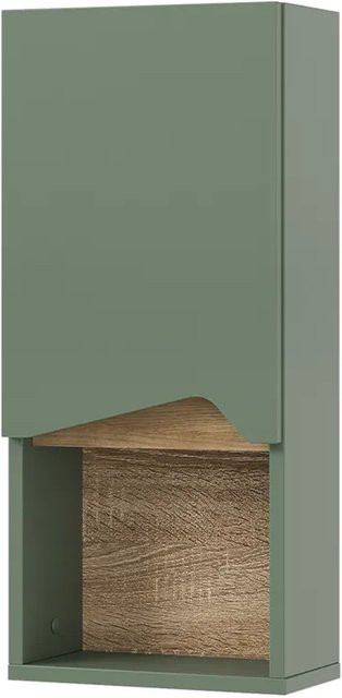 Vicco Badschrank Marelle Grün/Artisan Wandmontage mit Tür und offenem Fach B: 30 cm, H: 67 cm - Bild 1