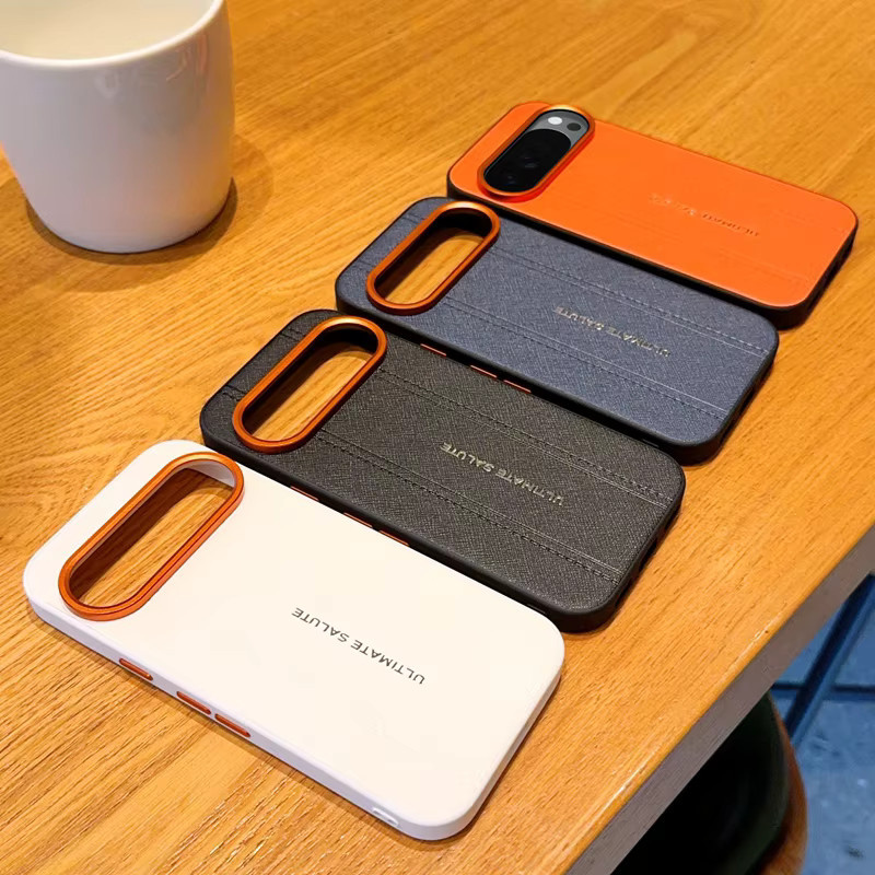 Business Gold G Logo Leder-Handyhülle für Google Pixel 11, 10, 9 und 9 A Pro XL in Rot mit Objektivschutz und stoßfestem Hartschalen-Rückenschutz - Bild 4