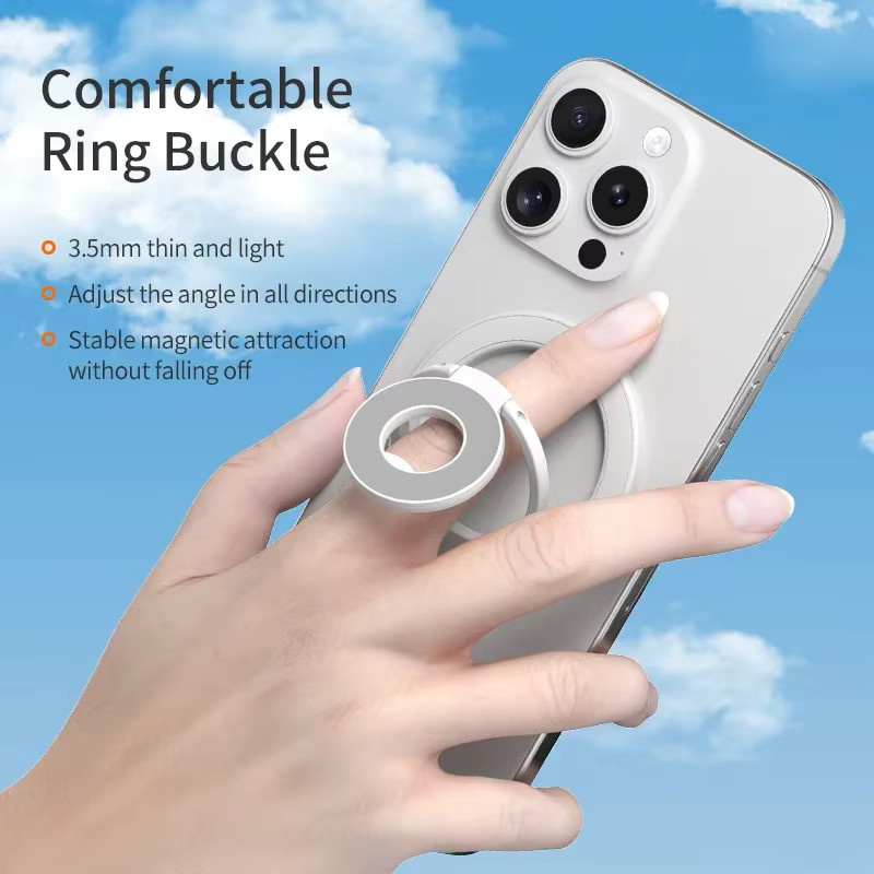 HTHwish Magnetischer Telefonständer in Weiß, faltbarer Doppelseitiger Desktop-Halter für freihändige Nutzung - Bild 2