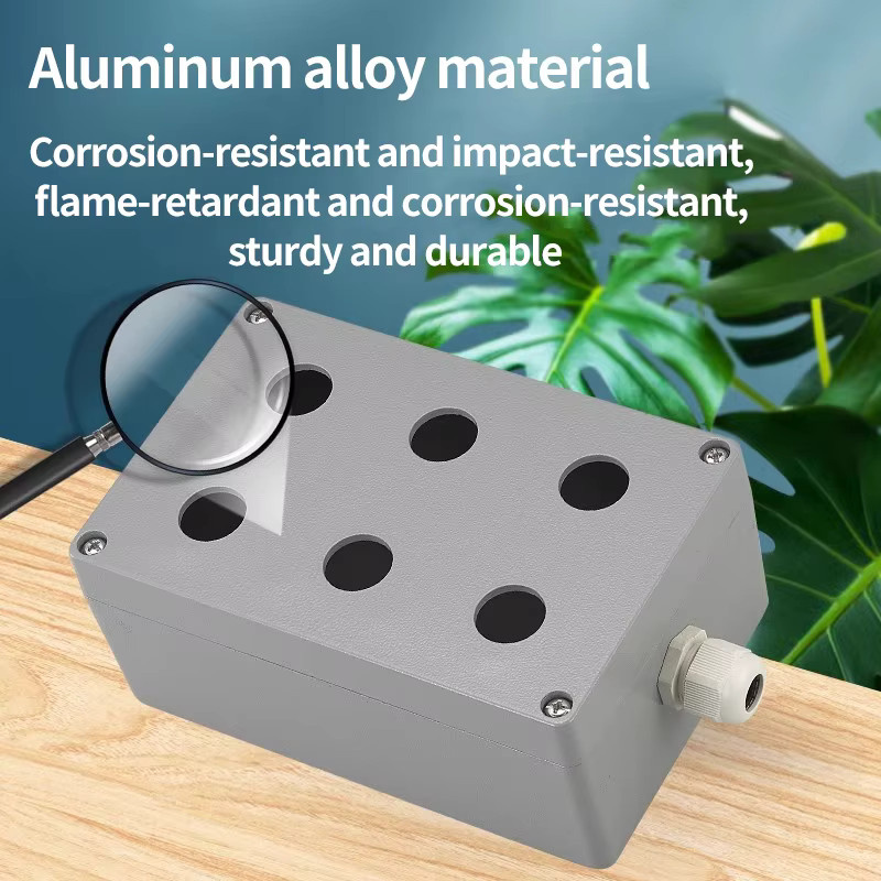KKM Not-Aus-Schalter aus Aluminiumlegierung in Grau mit wasserdichtem Metallguss-Knopfschalter und 22 mm Bohrung - Bild 2