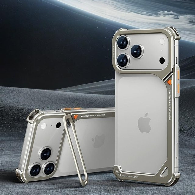 Oatsbasf Handyhülle für iPhone 17 Pro Max und iPhone 17 Pro mit Ständer, Magsafe kompatibel, minimalistisches Rahmenloses Design, transparent - Bild 1