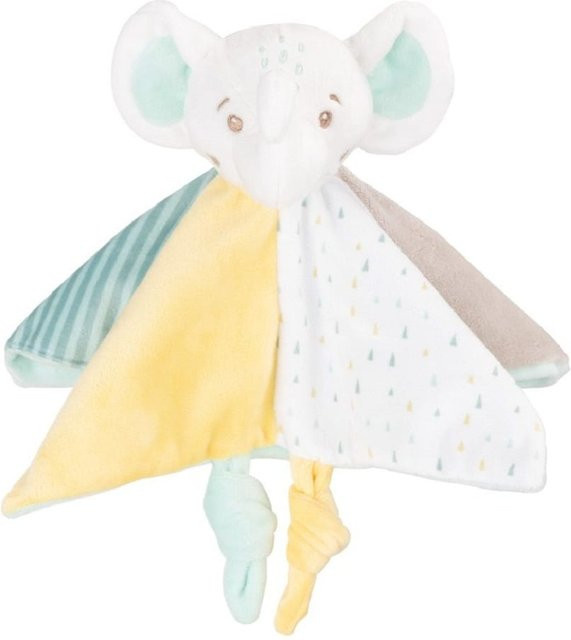 Kikkaboo Baby Schmusetuch Doudou Rassel Kuscheltier Einschlafhilfe Tierkopf gelb ab Geburt - Bild 1