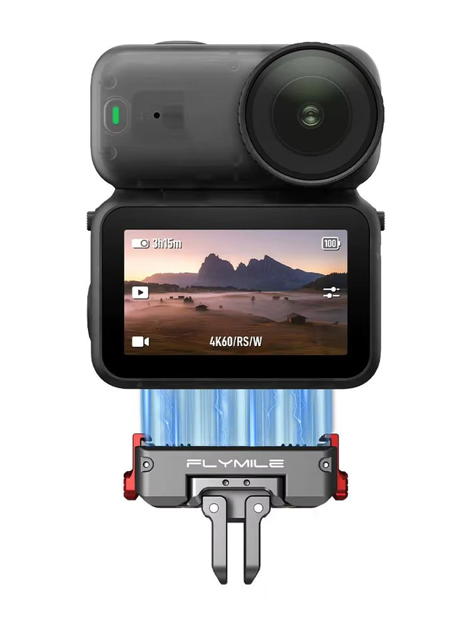 Magnetischer Schnellwechseladapter von DJI für OSMO360 II, Action 6 und Nano mit drehbarer Doppelklauenbasis und Metallhalterung inklusive 1/4 Zoll Gewinde - Bild 7