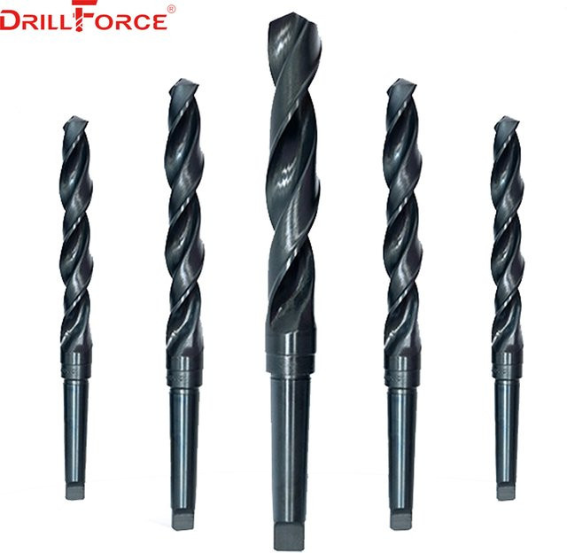DRILLFORCE HSS Kegelschaft Spiralbohrer aus Stahl, Schwarz, Durchmesser: 13 mm bis 60 mm - Bild 1