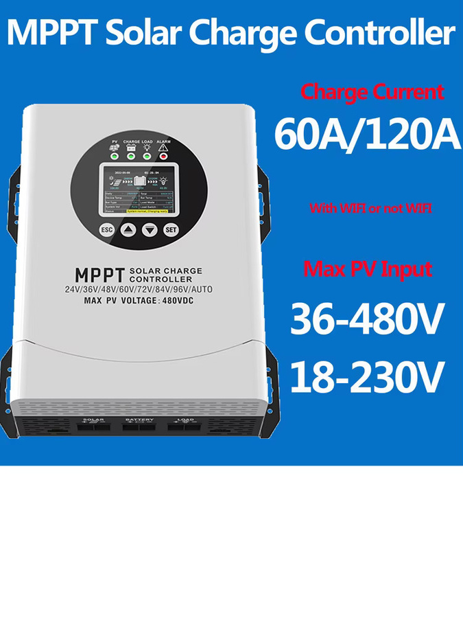 EVSOLAR MPPT Solar-Laderegler mit WLAN, PV-Eingang 36-480V oder 18-230V, Farbe Weiß - Bild 3