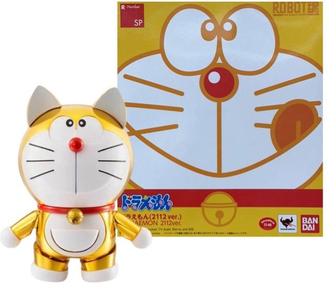Robot Soul Limited Edition Doraemon Dingdang Roboter Katze Anime Figur vergoldet - Bild 1