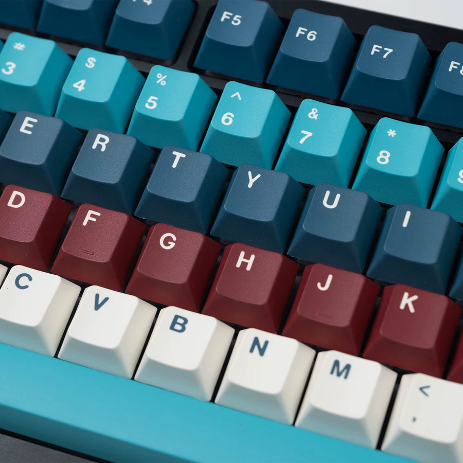 Motosuko Lake Tastenkappen mit 129 Tasten im Cherry-Profil, mehrfarbig, sublimationsbedruckte PBT-Tastenkappen für mechanische MX-Tastaturen in japanischem Layout - Bild 2