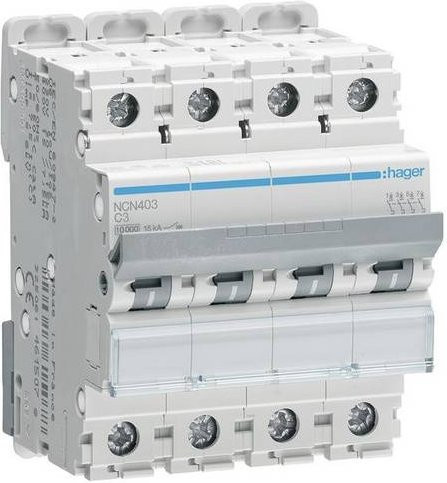 Hager NCN403 Leitungsschutzschalter 4polig 3A 400V - Bild 1