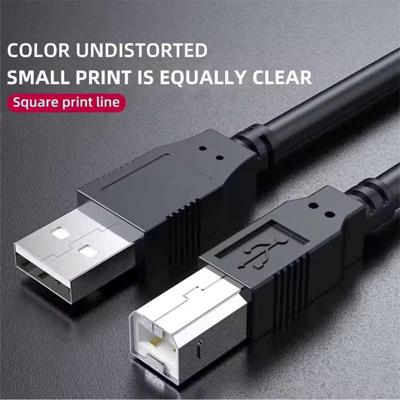 OUIO USB 2.0 Druckerkabel Typ A auf Typ B in Schwarz - Bild 3