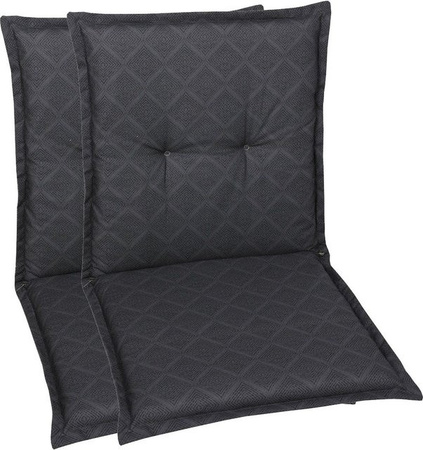 GO-DE TEXTIL Gartenauflage Raute für 2er Set Niederlehner, Anthrazit