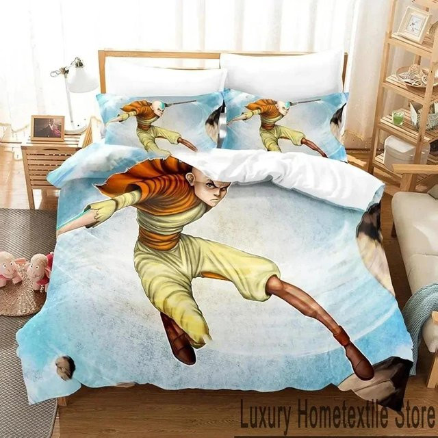 Avatar Der Herr der Elemente Bettwäsche-Set für Kinder mit Cartoon-Motiv, Mehrfarbig, B/H: 135 x 200 cm - Bild 1