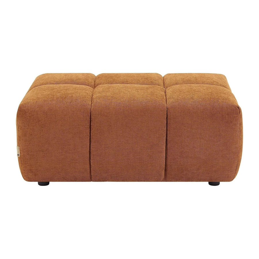Sitzhocker Apoliu von Vente-unique in Terracotta aus Strukturstoff, Höhe: 72 cm, Breite: 72 cm, Tiefe: 72 cm - Bild 2