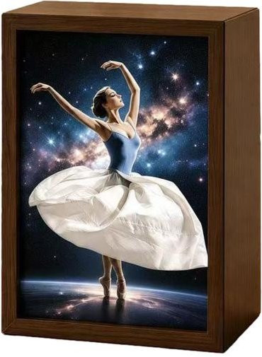 NovaLight Taschentuchbox Ballerina aus Walnussholz in Multicolour - Bild 1