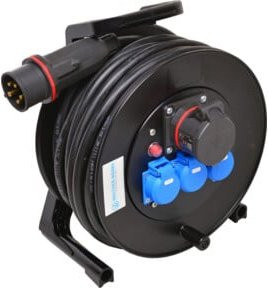 Walther Werke Kabeltrommel Schwarz 25m H07RN-F 5G2,5 16A 5-polig IP44 - Bild 1