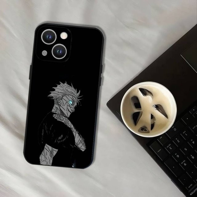 Anime Gojo Satoru Handyhülle für Apple iPhone in Schwarz - Bild 1