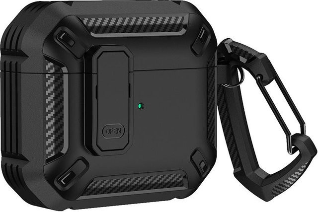 Schwarze TPU Schutzhülle für Apple AirPods 4. Generation mit Auto-Öffnung - Bild 1